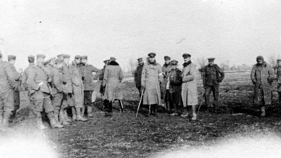 Soldats anglais et allemands le 25 décembre 1914